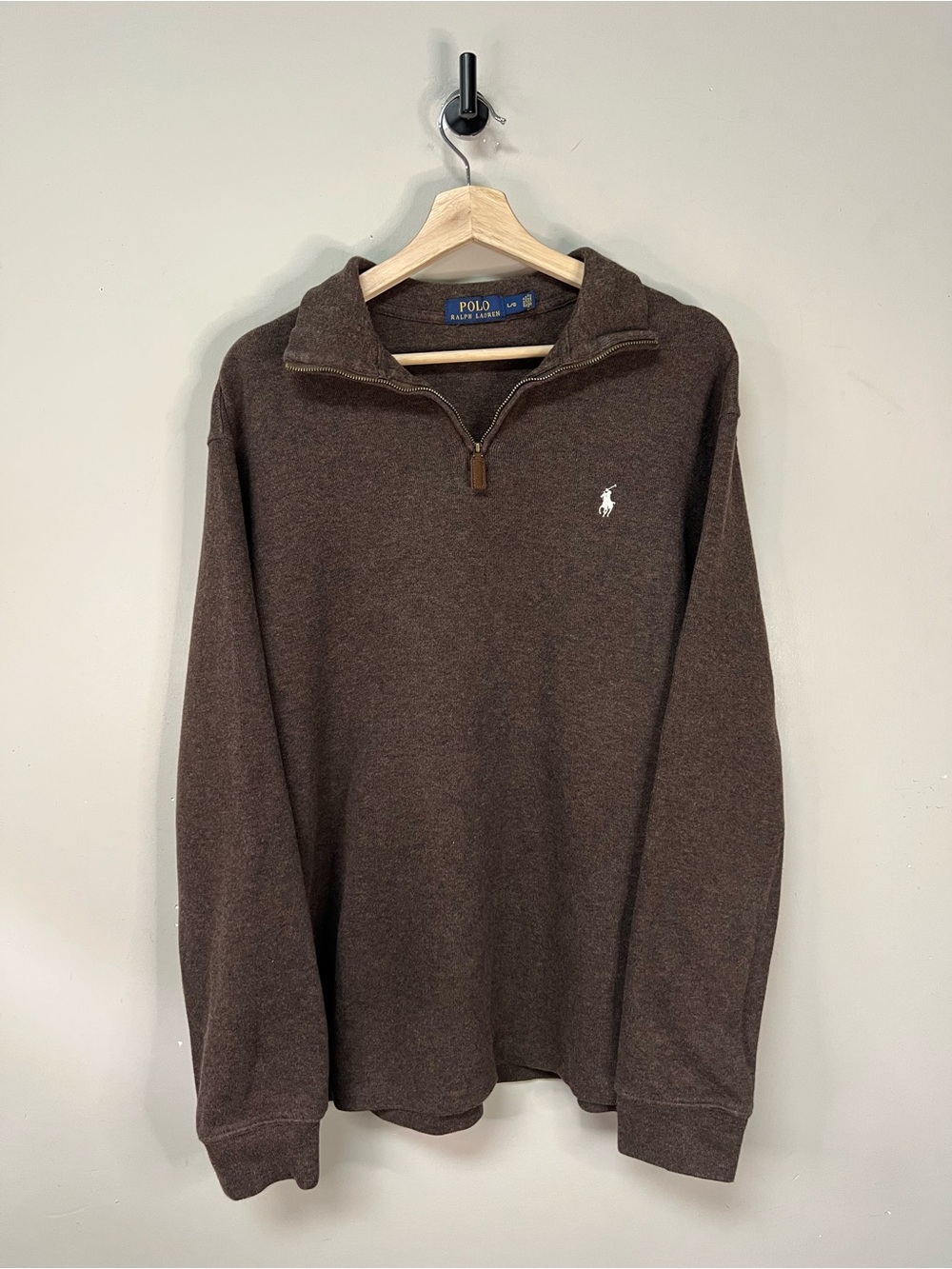 Polo Ralph Lauren Brown Quarter Zip Sweater